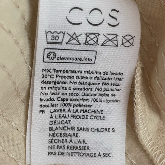 COS Cream Long-Sleeve Oversized Sequined Dress L 12/14/16 - Picture 6 of 13